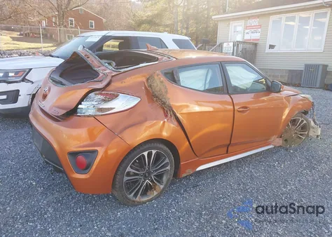 2016 Hyundai Veloster Turbo z USA, uszkodzony, nr VIN KMHTC6AE8GU256869